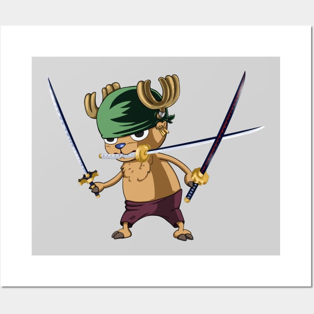 Pirate hunter Tony Tony Chopper Wall Art by Droledevie